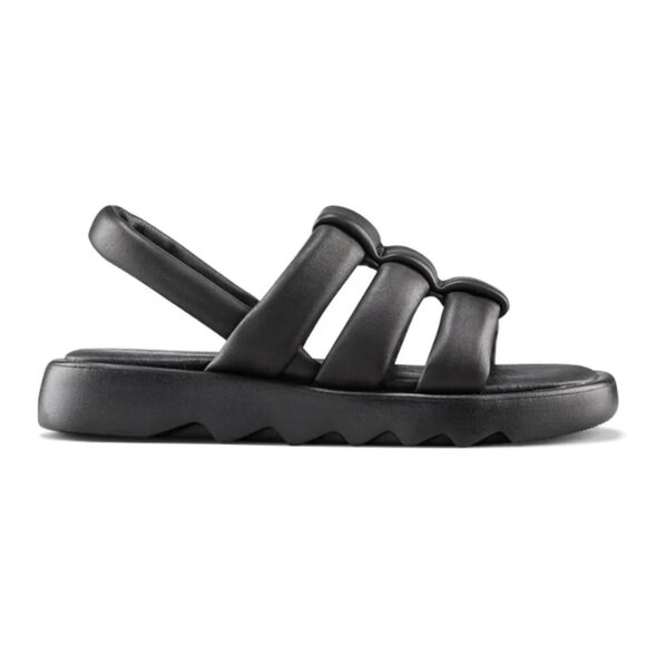 NIB Cougar Juliana Black Leather Chunky Sandals H2O SZ 8 (Runs Small - See Desc) - Picture 2 of 9